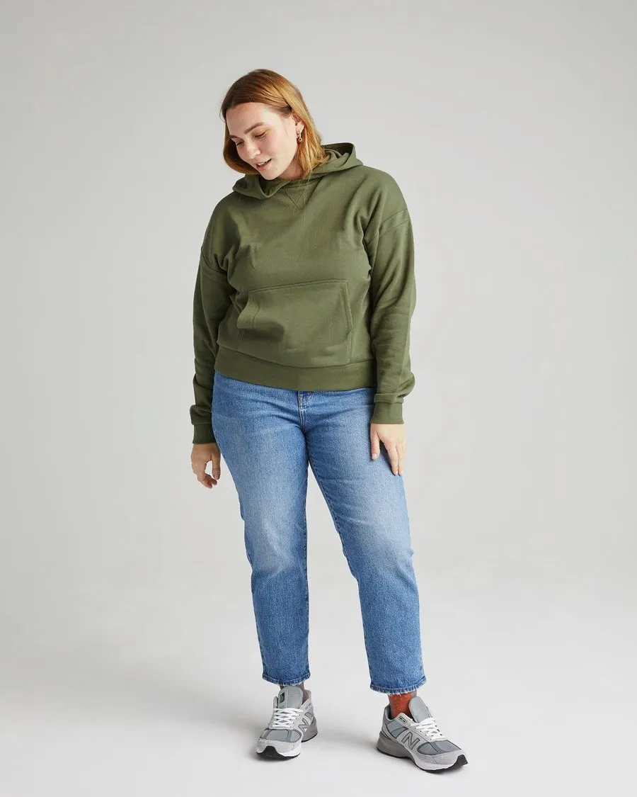Recycled Fleece Hoodie (Olive Army)